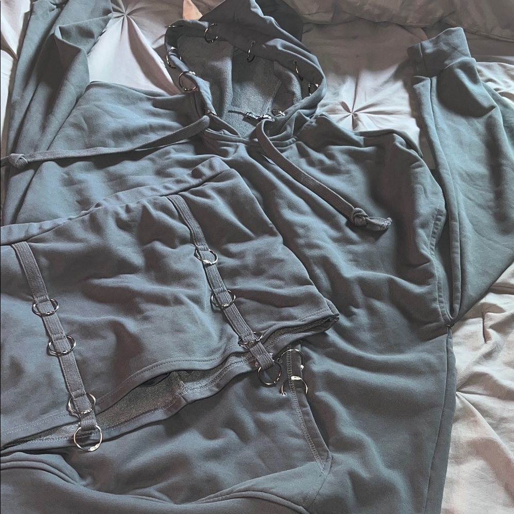 Gray Hoodie and Joggers Set